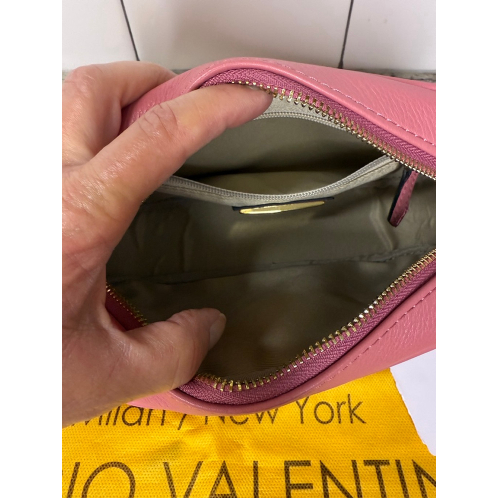 Women's Mario Valentino Pink Leather Crossbody Bag - Picture 8 of 8